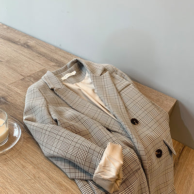 Conjunto de Blazer Cuadros Retro - Traje Vintage Clásico - Image 43