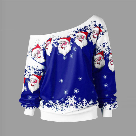 Suéter Navideño Asimétrico de Papá Noel - Image 9
