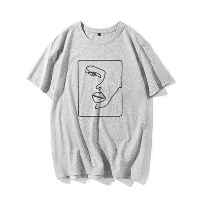 Playera Artística con Estampado Abstracto Pintado a Mano - Image 8