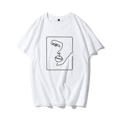 Playera Artística con Estampado Abstracto Pintado a Mano - Image 9