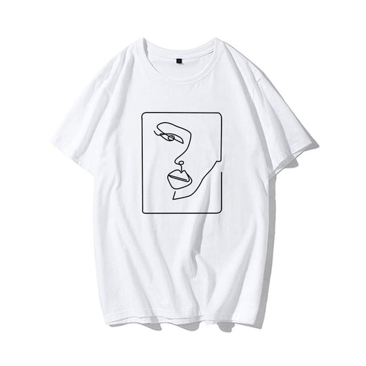 Playera Artística con Estampado Abstracto Pintado a Mano - Image 9