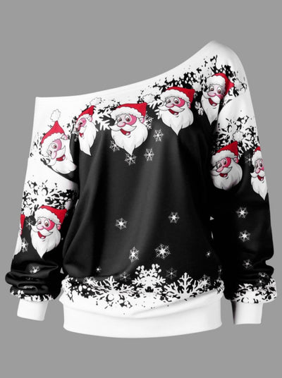 Suéter Navideño Asimétrico de Papá Noel - Image 24