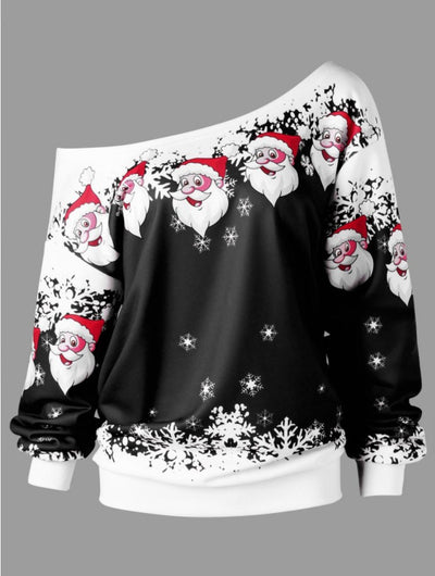 Suéter Navideño Asimétrico de Papá Noel - Image 28