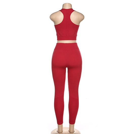 Conjunto de Yoga sin Costuras de Cintura Alta para Mujer - Image 16