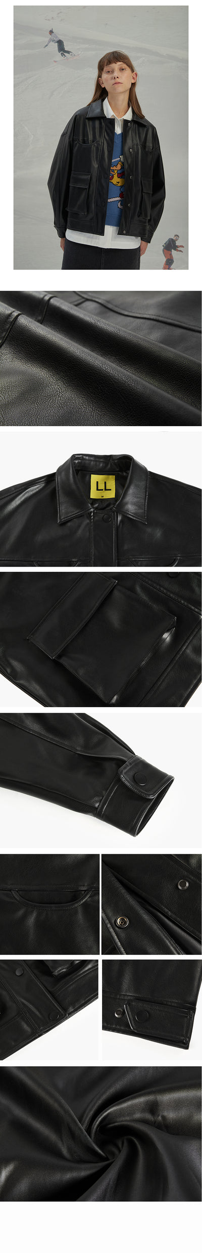 Chaqueta de Cuero para Motociclista - Image 7