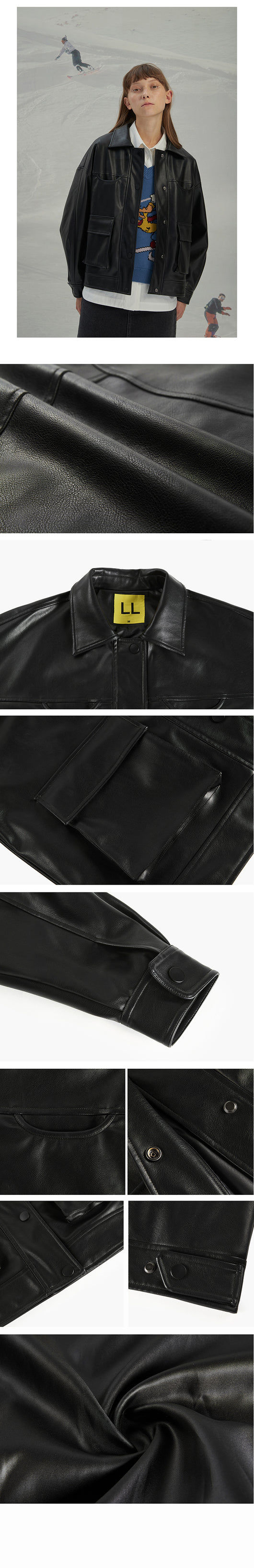 Chaqueta de Cuero para Motociclista - Image 7