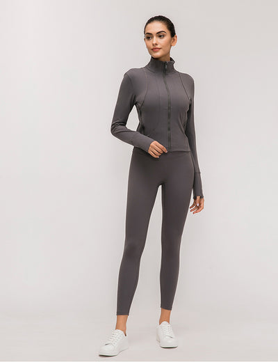 Chaqueta Deportiva para Yoga con Cuello Alto y Manga Larga - Image 10