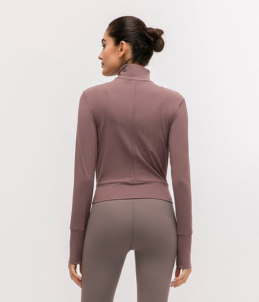 Chaqueta Deportiva para Yoga con Cuello Alto y Manga Larga - Image 14