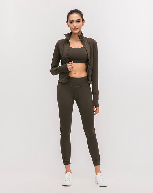Chaqueta Deportiva para Yoga con Cuello Alto y Manga Larga - Image 19