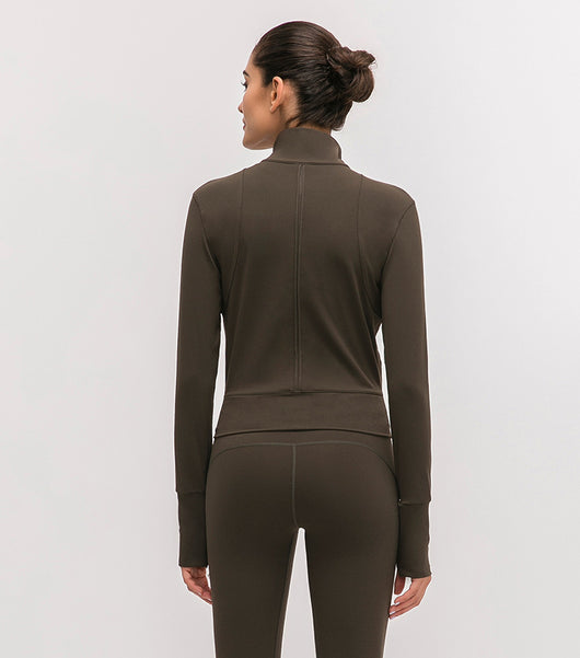 Chaqueta Deportiva para Yoga con Cuello Alto y Manga Larga - Image 20