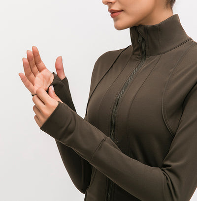 Chaqueta Deportiva para Yoga con Cuello Alto y Manga Larga - Image 22