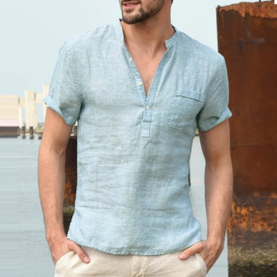 Camisa de Lino Casper - Elegancia Casual para Hombre - Image 14