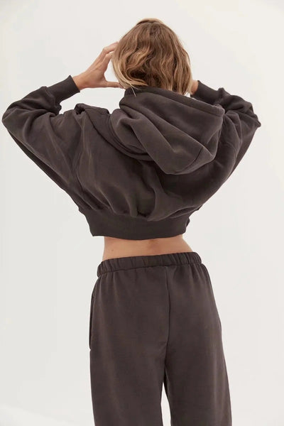Conjunto Deportivo Dos Piezas de Cachemira - Sudadera Holgada y Pantalón para Correr - Image 4