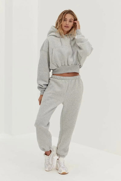Conjunto Deportivo Dos Piezas de Cachemira - Sudadera Holgada y Pantalón para Correr - Image 6