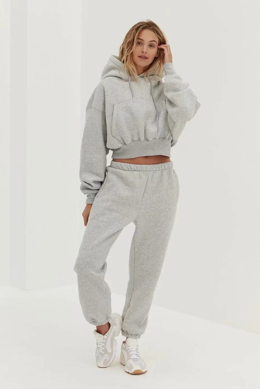 Conjunto Deportivo Dos Piezas de Cachemira - Sudadera Holgada y Pantalón para Correr - Image 6