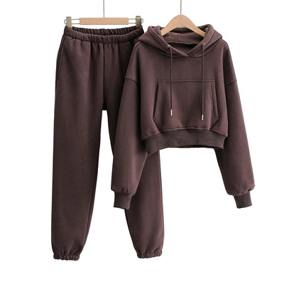 Conjunto Deportivo Dos Piezas de Cachemira - Sudadera Holgada y Pantalón para Correr - Image 12