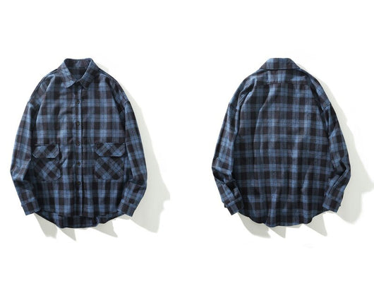Camisa Cuadros Oversize Manga Larga Talla Grande - Image 7