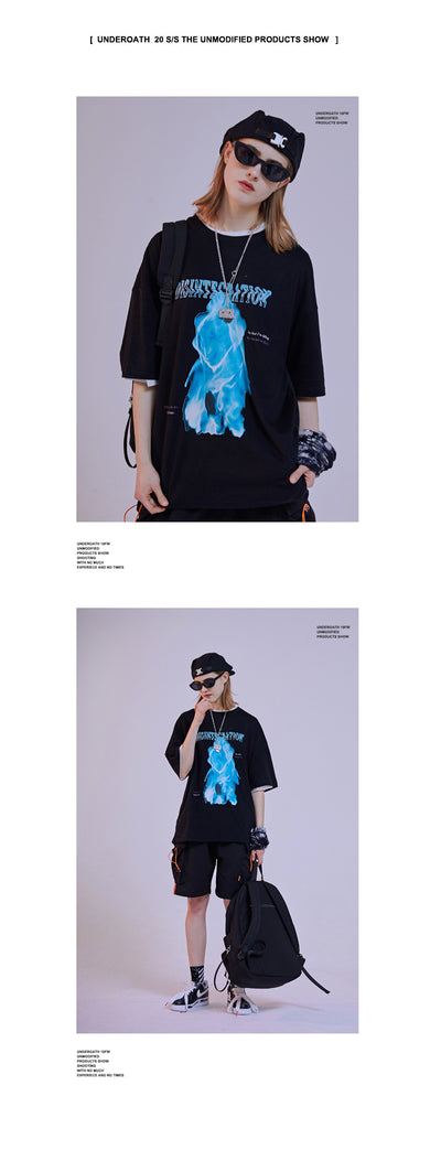 Remera Suelta Estampado Dark Ghost - Image 5