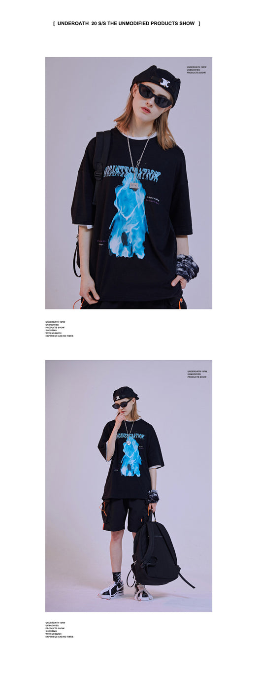 Remera Suelta Estampado Dark Ghost - Image 5