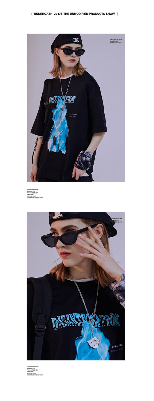 Remera Suelta Estampado Dark Ghost - Image 7