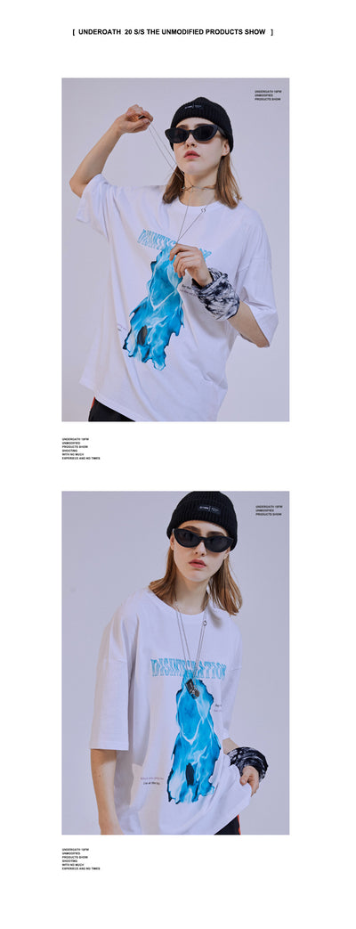 Remera Suelta Estampado Dark Ghost - Image 8