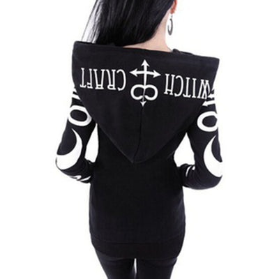 Sudadera Punk Estampado Luna Letras Grandes Manga Larga - Image 8