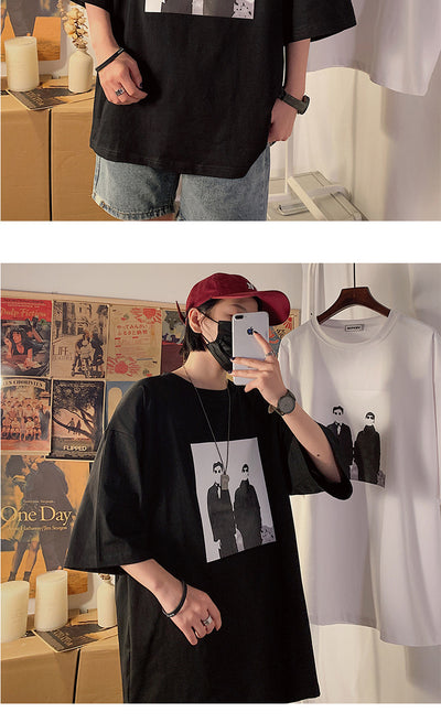 Camiseta Suelta Cuello Redondo Estilo Coreano - Image 12