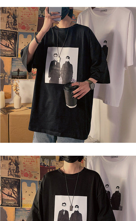 Camiseta Suelta Cuello Redondo Estilo Coreano - Image 13