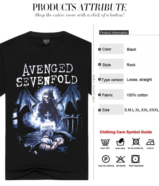 Playera Avenged Sevenfold de Manga Corta - Image 6