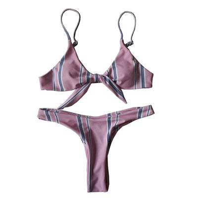 Bikini de Rayas Estampado - Traje de Baño Sexy y Moderno - Image 24