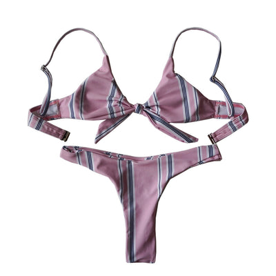Bikini de Rayas Estampado - Traje de Baño Sexy y Moderno - Image 25