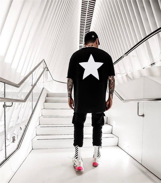 Playera Oversized Estrella Doble Línea - Estilo Urbano Tendencia - Image 15