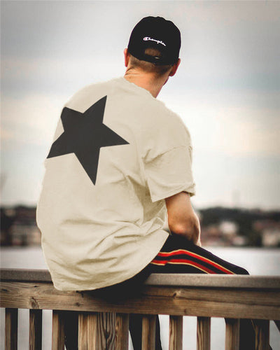 Playera Oversized Estrella Doble Línea - Estilo Urbano Tendencia - Image 16