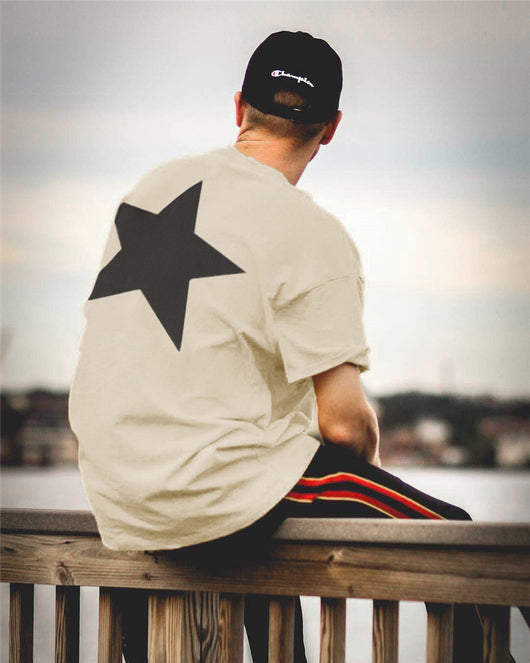 Playera Oversized Estrella Doble Línea - Estilo Urbano Tendencia - Image 16