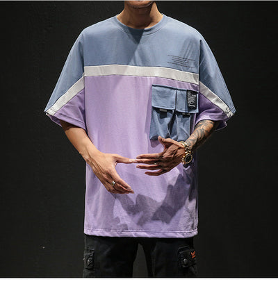 Blusa con Mangas Caídas y Bloques de Color - Image 9