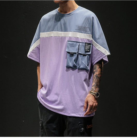 Blusa con Mangas Caídas y Bloques de Color - Image 12