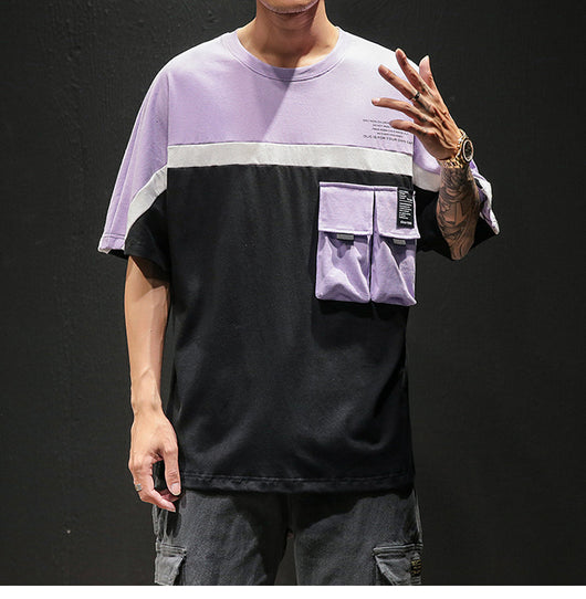 Blusa con Mangas Caídas y Bloques de Color - Image 18
