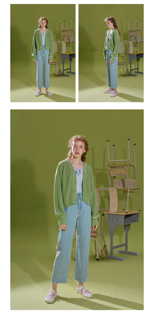 Cardigan de Punto Verde Pasto - Suéter Versátil y Confortable - Image 17
