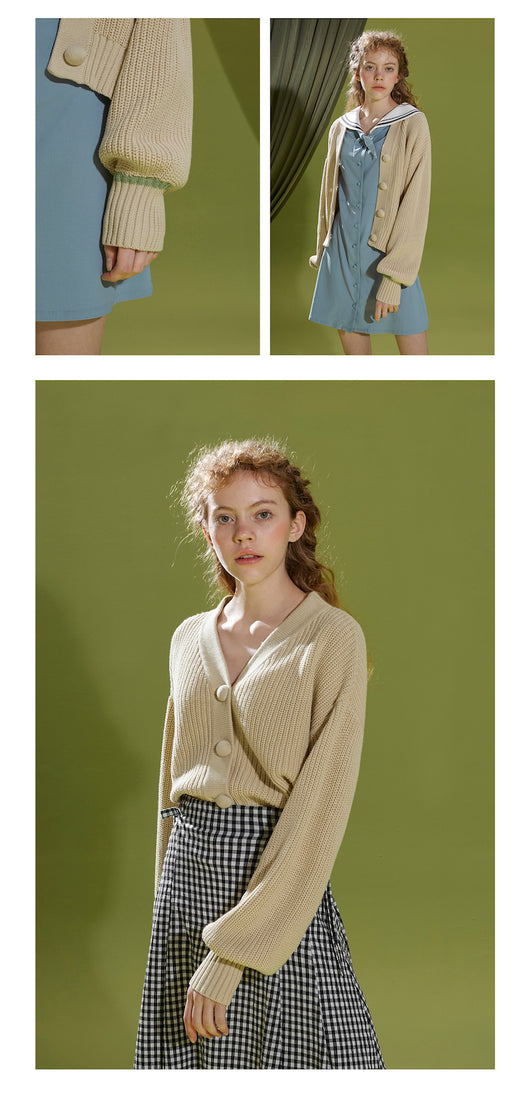 Cardigan de Punto Verde Pasto - Suéter Versátil y Confortable - Image 18