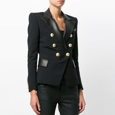 Blazer de Cuero PU con Costuras Reforzadas - Image 6