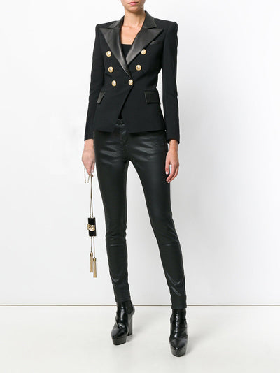 Blazer de Cuero PU con Costuras Reforzadas - Image 8