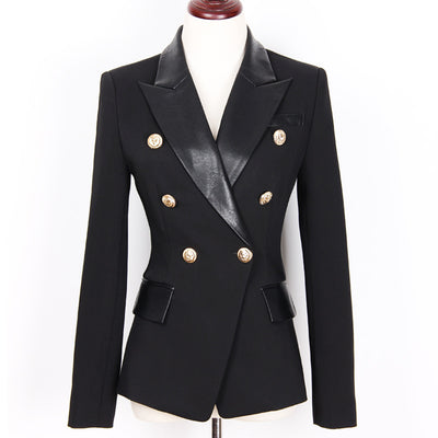 Blazer de Cuero PU con Costuras Reforzadas - Image 9
