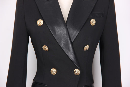 Blazer de Cuero PU con Costuras Reforzadas - Image 12