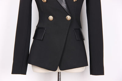 Blazer de Cuero PU con Costuras Reforzadas - Image 13