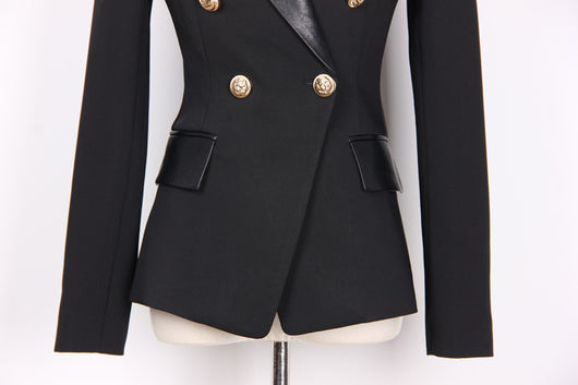 Blazer de Cuero PU con Costuras Reforzadas - Image 13