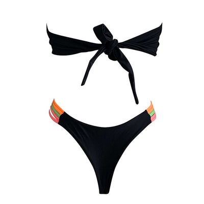 Bikini Deportivo con Diseño de Rayas y Costuras Contrastantes - Image 17