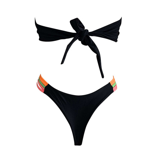 Bikini Deportivo con Diseño de Rayas y Costuras Contrastantes - Image 17