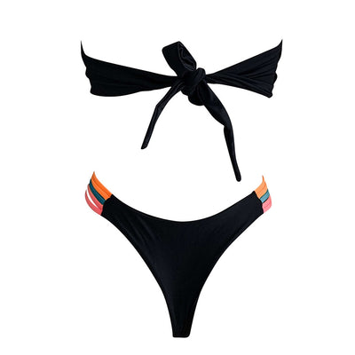 Bikini Deportivo con Diseño de Rayas y Costuras Contrastantes - Image 19