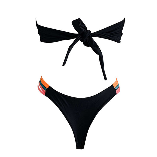 Bikini Deportivo con Diseño de Rayas y Costuras Contrastantes - Image 19