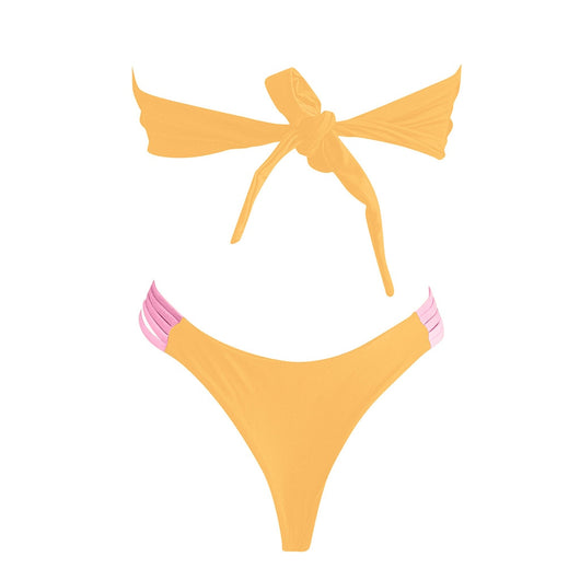 Bikini Deportivo con Diseño de Rayas y Costuras Contrastantes - Image 24